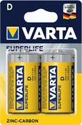 Батарейки большие VARTA SUPERLIFE R20 D BL2 (блистер 2шт) 2000000630632