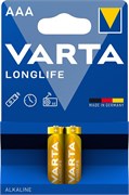 Батарейки VARTA LONGLIFE LR03 ААА BL2 (блистер 2шт) 4008496594726
