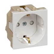 Розетка Schneider Electric ALTIRA, в кабель-канал монтаж, с заземлением, со шторками, белый RN16-113-B