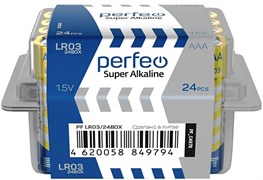 Батарека Perfeo LR03/24BOX Super Alkaline (шринк 24шт) PF LR03/24BOX