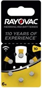 Батарейки для слуховых аппаратов RAYOVAC ACOUSTIC SPECIAL Type 10 BL6 (блистер 6шт) 5000252039723