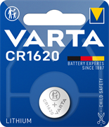Батарейки литиевые VARTA ELECTRONICS CR1620 6620 BL1 (блистер 1шт) 4008496276936