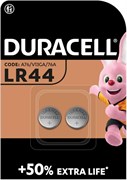 Батарейки алкалиновые DURACELL LR44 BL2  (блистер 2шт) 5000394504424
