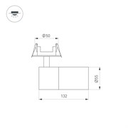 Светильник LGD-ARTEMIS-BUILT-FLAP-R55-12W Warm3000 (BK, 8-80 deg, 230V) (Arlight, IP20 Металл, 5 лет) 051796