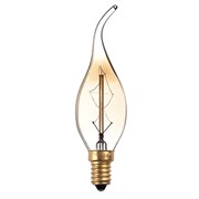Свеча FL-Vintage C35 40W E14 220В  35*118мм FOTON_LIGHTING  -  ретролампа накаливания   на ветру 605832