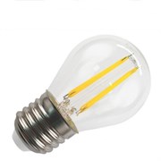 Лампа FL-LED Filament G45 6W E27 3000К 220V 600Лм 45*75мм FOTON_LIGHTING  -    шарик прозрачная 606525