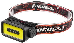 Фонарь аккумуляторный налобный FOCUSray 1302 18650 1200 мАН 3,7V встроенный ,сенсор,индикатор зарядки  3W COB 890132 890132