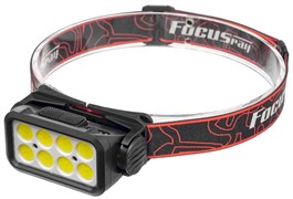 Фонарь аккумуляторный налобный FOCUSray 1301 8 диодов 3W COB,18650 1200 мАН,3,7V встроенный,сенсор,индикатор заряда 890125 890125