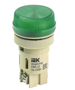 Лампа ENR-22 сигнальная d22мм зеленый неон/240В цилиндр IEK BLS40-ENR-K06