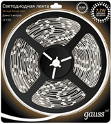 Лента LED 5050/30-SMD 7.2W  12V DC  теплый белый (блистер 5м) 312000107