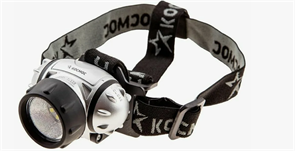 Фонарь налобный КОСМОС H19-LED,  светодиодный, батарейки входят в комплект, 75 х 65 х 55, 3хLR03(AAA) KOC-H19-LED
