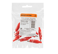 Зажим "крокодил" ЗКИ 5А 46мм в изоляции красный (10шт) TDM SQ0541-0003