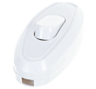 Выключатель проходной на шнур для бра 6А белый (А106) UNIVersal А106