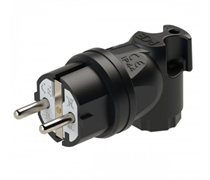 Вилка с резиновым корпусом угловая IP44 PCE  05811-S