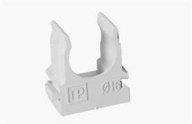 Крепеж-клипса для труб для монтажного пистолета серая в полиэтиленовом пакете д16 PR13.0119