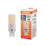 Лампа светодиодная капсула LSPIN 5W/840 170-250V CL G9 OSRAM 4099854323744