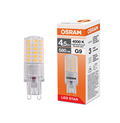 Лампа светодиодная капсула LSPIN 4,5W/840 170-250V CL G9 OSRAM 4099854323652