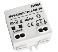 Трансформатор LED trans FLS-IP20  ARPV-SC1E-12005T (12V, 0.42A, 5W)  (пластик) -   014894-1