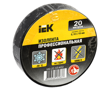 Изолента 0,18х19 мм черная 20 метров ИЭК UIZ-20-10-K02-1