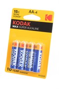 Kodak MAX Super Alkaline LR6 BL4(блистер4шт) 12040