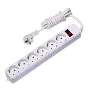 фильтр сетевой 6х5м 16А/3,2кВт с выключателем с заземлением ПВС 3х1.0 Блокбастер XL PROxima UFA16-310-6-05