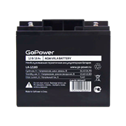 Аккумулятор свинцово-кислотный GoPower LA-12180 12V 18Ah клеммы под болт M5 (1/2) 00-00016677