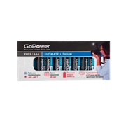 Батарейка GoPower FR03 AAA BOX10 Lithium 1.5V (10/800)(коробка 10шт) 00-00024457