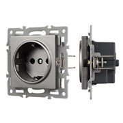 Механизм электрической розетки SCT-MEU1-PL-GR (250V, 16A) (Arlight, -) 043732