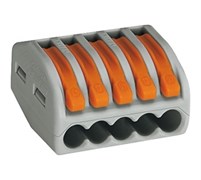 222-415   5 конт., многоразовая, 32A 400V - клеммная колодка WAGO (40) 222415