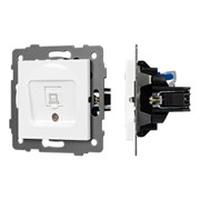 Механизм компьютерной розетки SCT-MPC1-PL-WH-V (RJ-45, CAT6) (Arlight, -) 049842