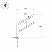 Кронштейн OXOR-SG2-1500x108-L1500 BLACK (Arlight, Сталь) 051653