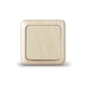 Выключатель одноклавишный "UNIVersal" серия "Олимп", о/у, 10А, 220В, сосна (еврослот)  (5560797) Б-О0021