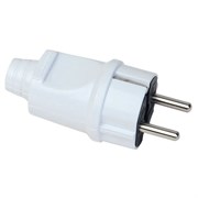  Вилка с заземлением  белая FAR F03W (F999W) F03W (F999W)