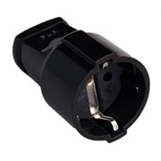 Штепсель с заземлением черный FAR F04B   F04В