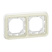 Рамка 2 пост. горизонтальная с суппортом белая Plexo 55 069694