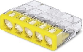 2273-245   5 конт., одноразовая, со смазк. Cu/Al, 24A 450V - клеммная колодка WAGO (100) 2273245