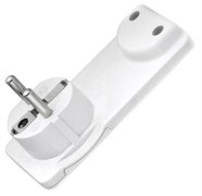 Вилка-невидимка с заземлением белая 16А 250В UNIVersal 5566874