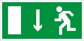 Указатель двери левосторонний (210х105) LUNA/MARS пиктограмма 2501002320