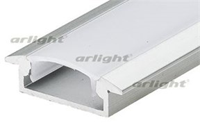 Профиль с экраном ALU-WIDE-H8-2000 ANOD+FROST (arlight, Алюминий) 014852