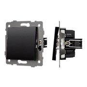 Механизм выключателя одноклавишный проходной SWT-MKP1-PL-BK-V (250V, 10A) (Arlight, -) 049872