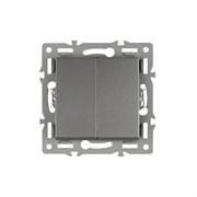 Механизм выключателя двухклавишный проходной SWT-MKP2-PL-GR (250V, 16A) (Arlight, -) 043729
