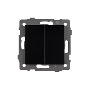 Механизм выключателя двухклавишный самовозвратный SWT-MKR2-PL-BK-V (250V, 10A) (Arlight, -) 049884