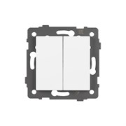 Механизм выключателя двухклавишный непроходной SWT-MK02-PL-WH-V (250V, 10A) (Arlight, -) 049887