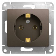 GLOSSA РОЗЕТКА с заземлением, ШОКОЛАД GSL000843