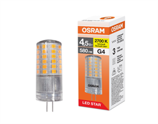 Лампа светодиодная капсула Osram LSPIN 4,5W/827 170-250V CLG4 4099854323355