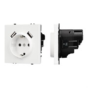 Механизм розетки с USB зарядкой SCT-NOBE-MUAA-SFPL-WH (230V, 16A) (Arlight, -) 054288