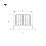 Светильник MS-ATLAS-TRIMLESS-R50-6W Warm3000 (BK, 40deg, 230V) (Arlight, IP20 Металл, 5 лет) 036135(1)