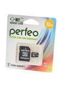 PERFEO microSD 32GB High-Capacity (Class 10) с адаптером BL1(блистер 1шт) 14463
