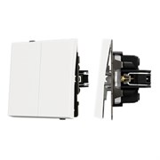 Механизм выключателя двухклавишный проходной SWT-TENDO-MKP2-SFPL-WH (230V, 10A) (Arlight, -) 054556