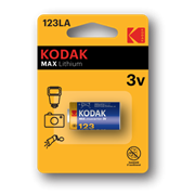Батарейки Kodak MAX Lithium CR123 BL1(блистер 1шт) 12122